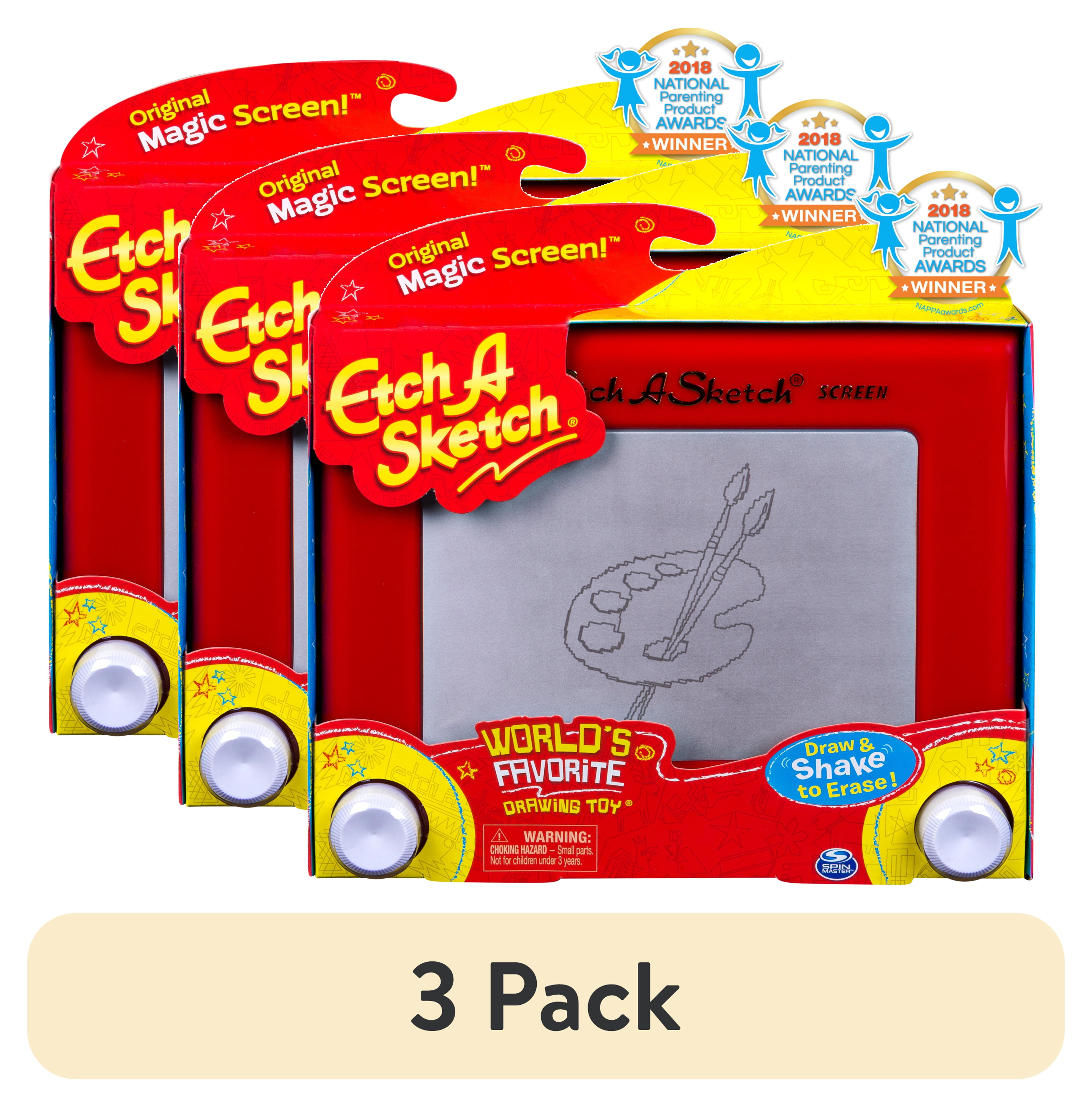 (3 pack) Etch A Sketch, Classic Red Drawing Toy with Magic Screen, for Ages 3 and Up