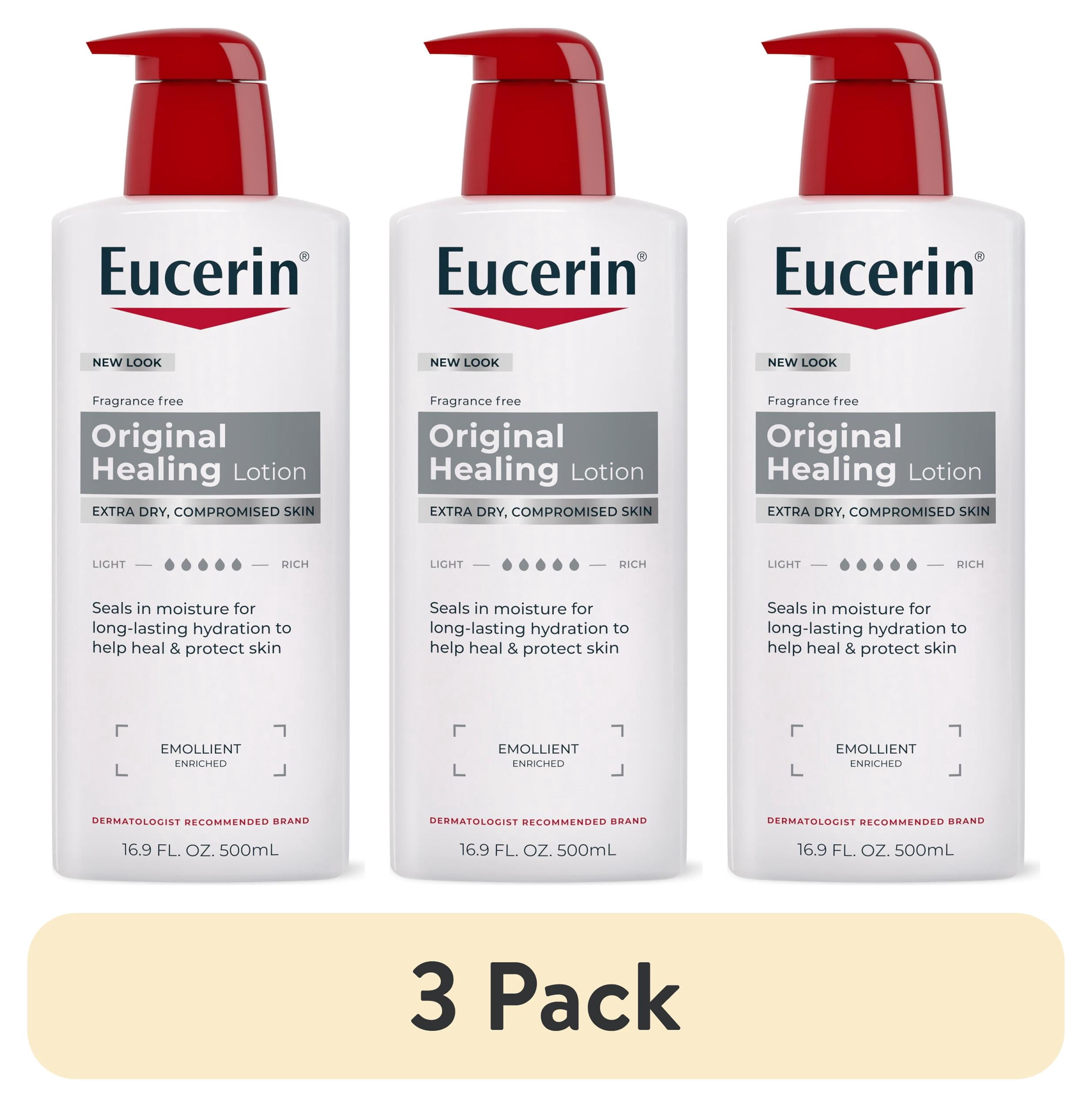 3 pack) Eucerin Original Healing Body Lotion, for Sensitive Skin