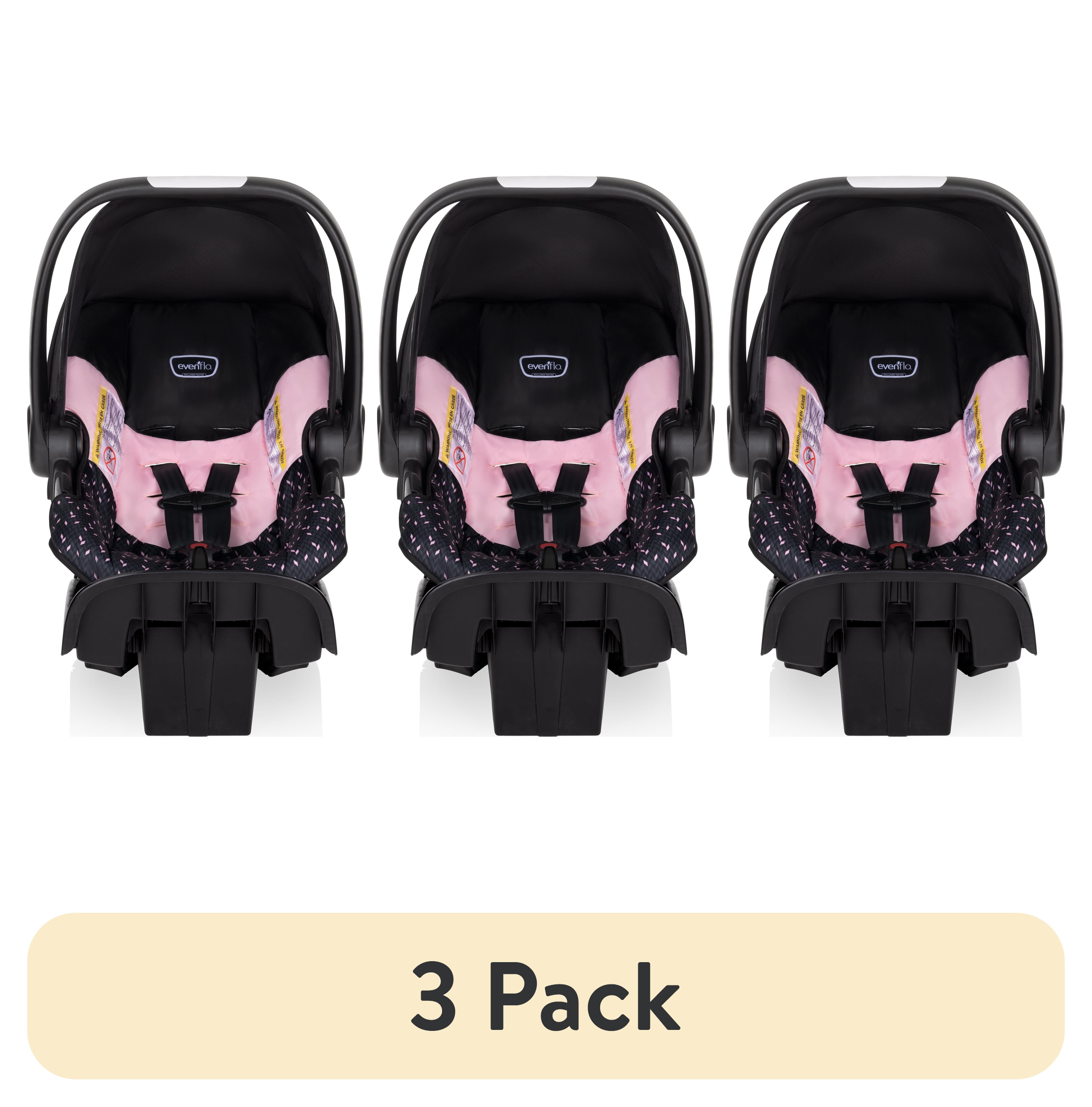 (3 pack) Evenflo NurtureMax Infant Car Seat (Olivia Pink)
