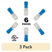 (3 pack) EverStart 6-Piece Slide Wire Connectors, Blue, UL