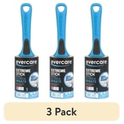 (3 pack) Evercare All‑Purpose Lint Roller – 95 Sheets per Roll, Refillable, Extra Sticky, Pets, Clothing, Furniture, Crafts, Travel