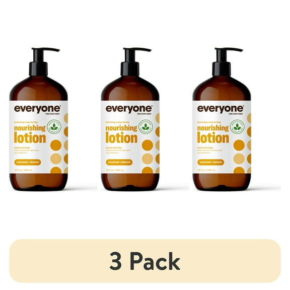 (3 pack) Everyone 3-in-1 Lotion Coconut and Lemon 32 Oz