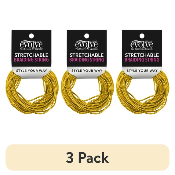 (3 pack) Evolve Braid String, Gold