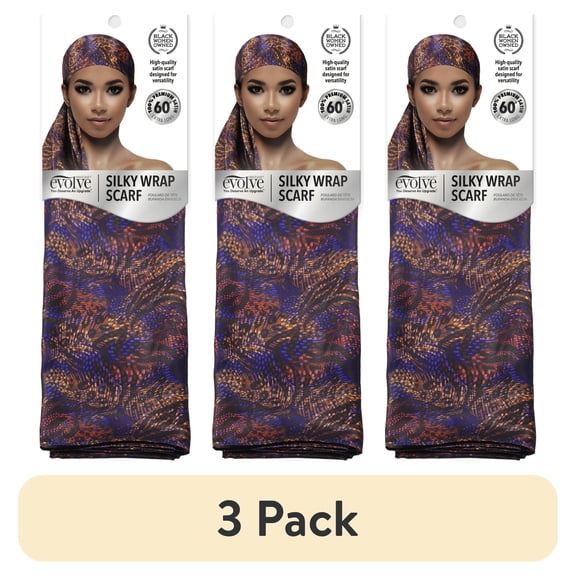 (3 pack) (3 pack) Evolve Tribal Silky Wrap Scarf