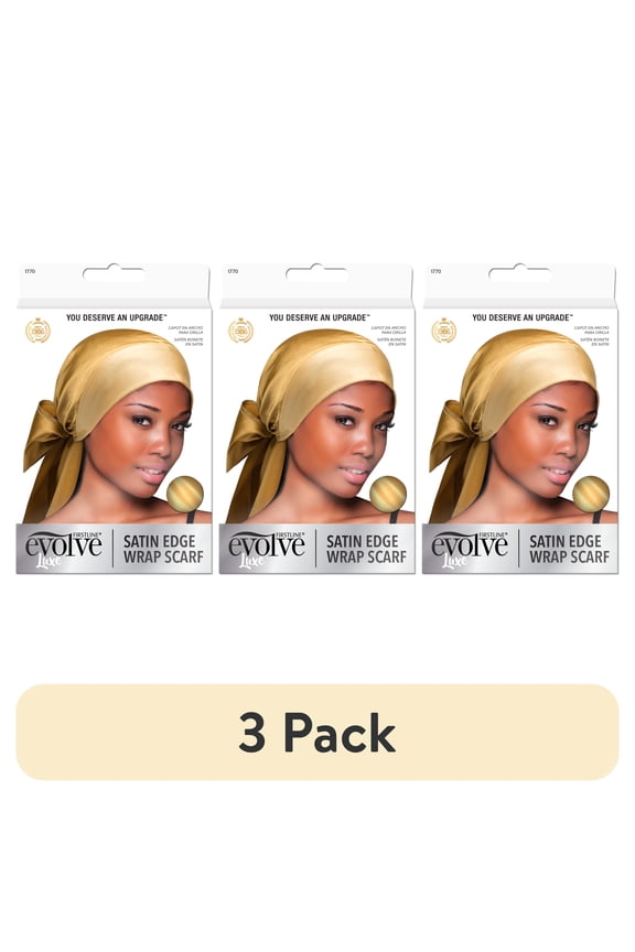 (3 pack) Evolve Satin Edge Wrap Scarf