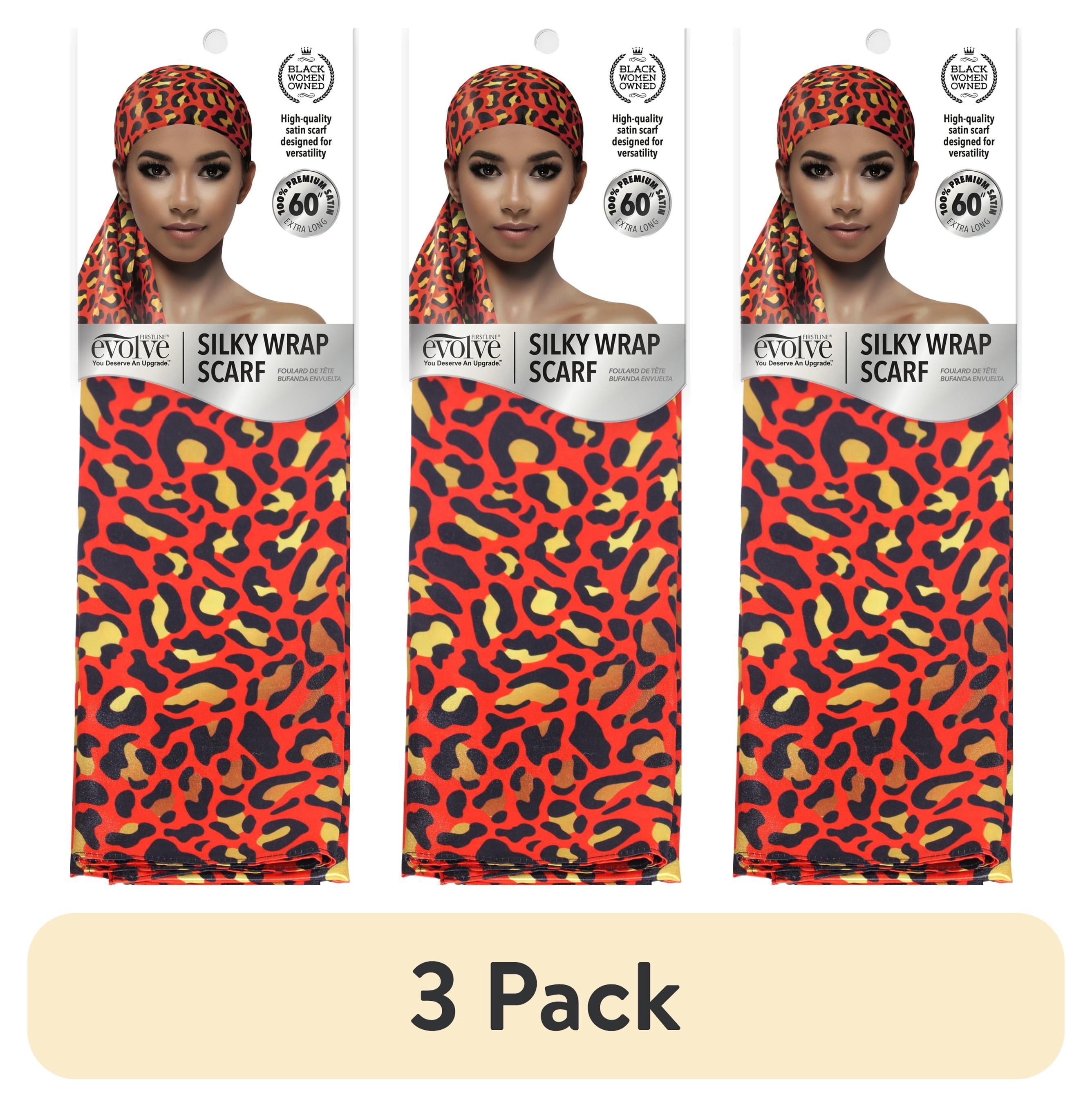 (3 pack) Evolve Silky Wrap Scarf Leopard