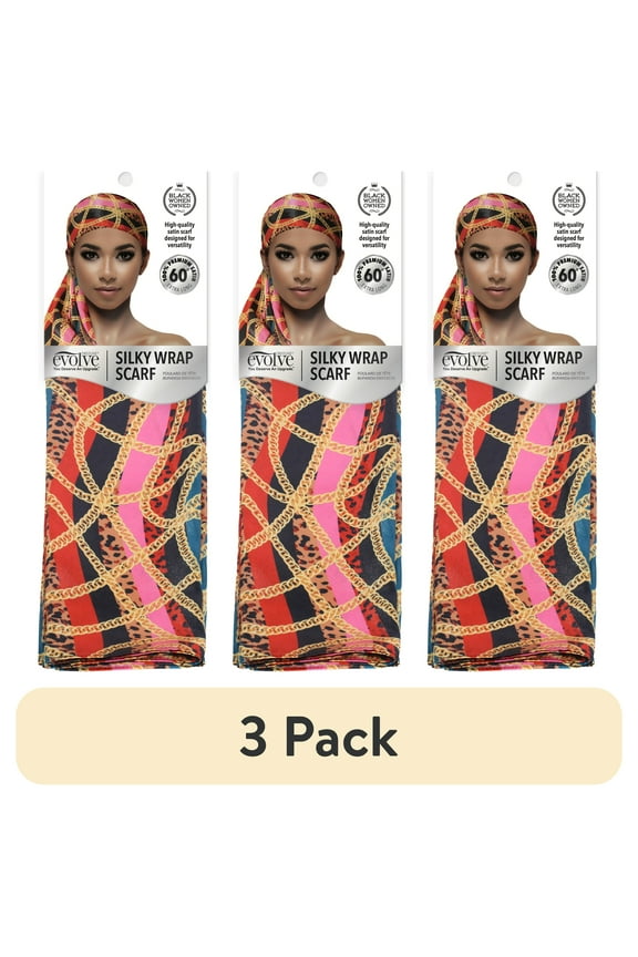 (3 pack) Evolve Silky Wrap Scarf Multicolor Status
