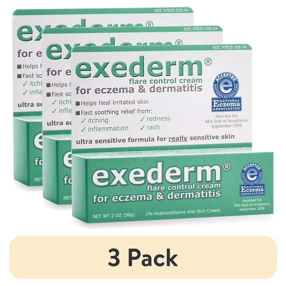 (3 pack) Exederm Eczema Flare Control Cream