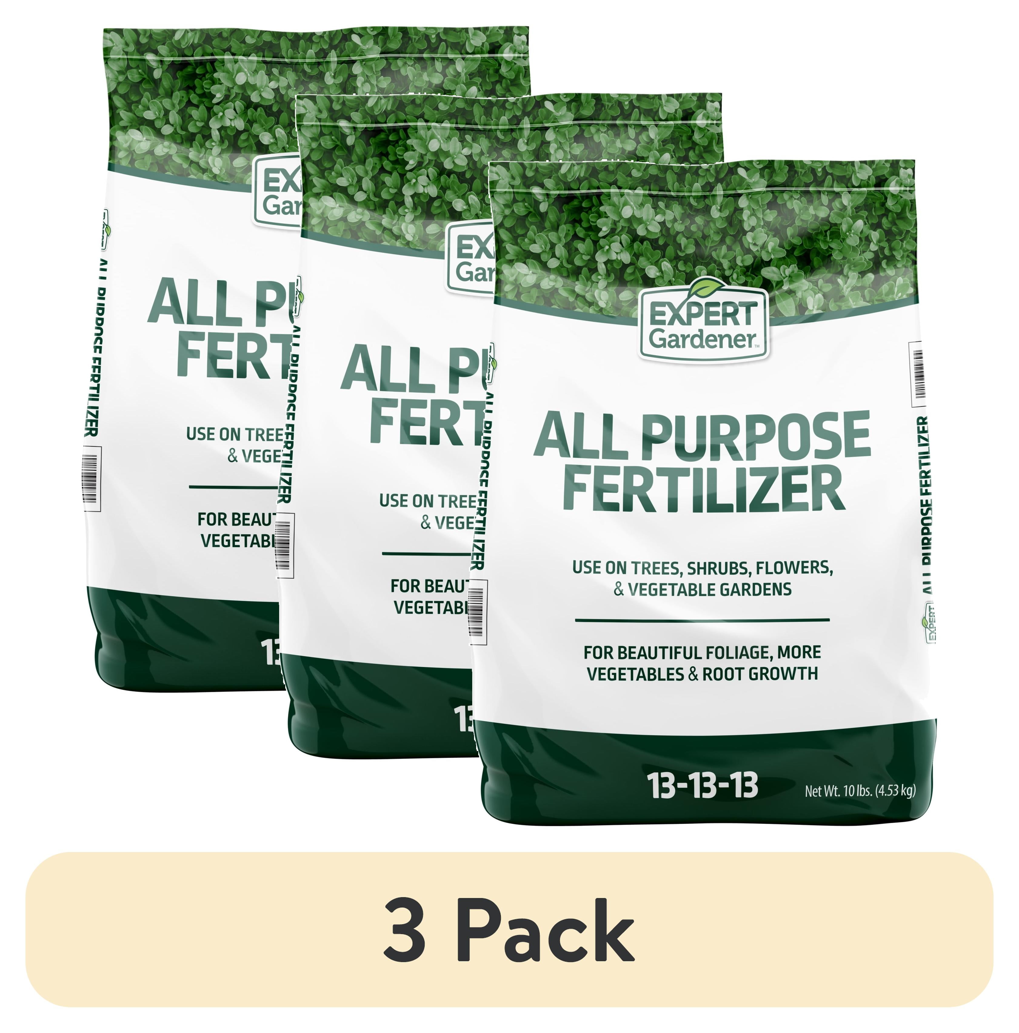 3 pack) Expert Gardener All Purpose Plant Food Fertilizer, 13-13