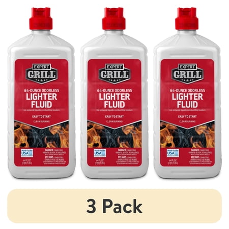 (3 pack) Expert Grill Charcoal Lighter Fluid, 64 oz