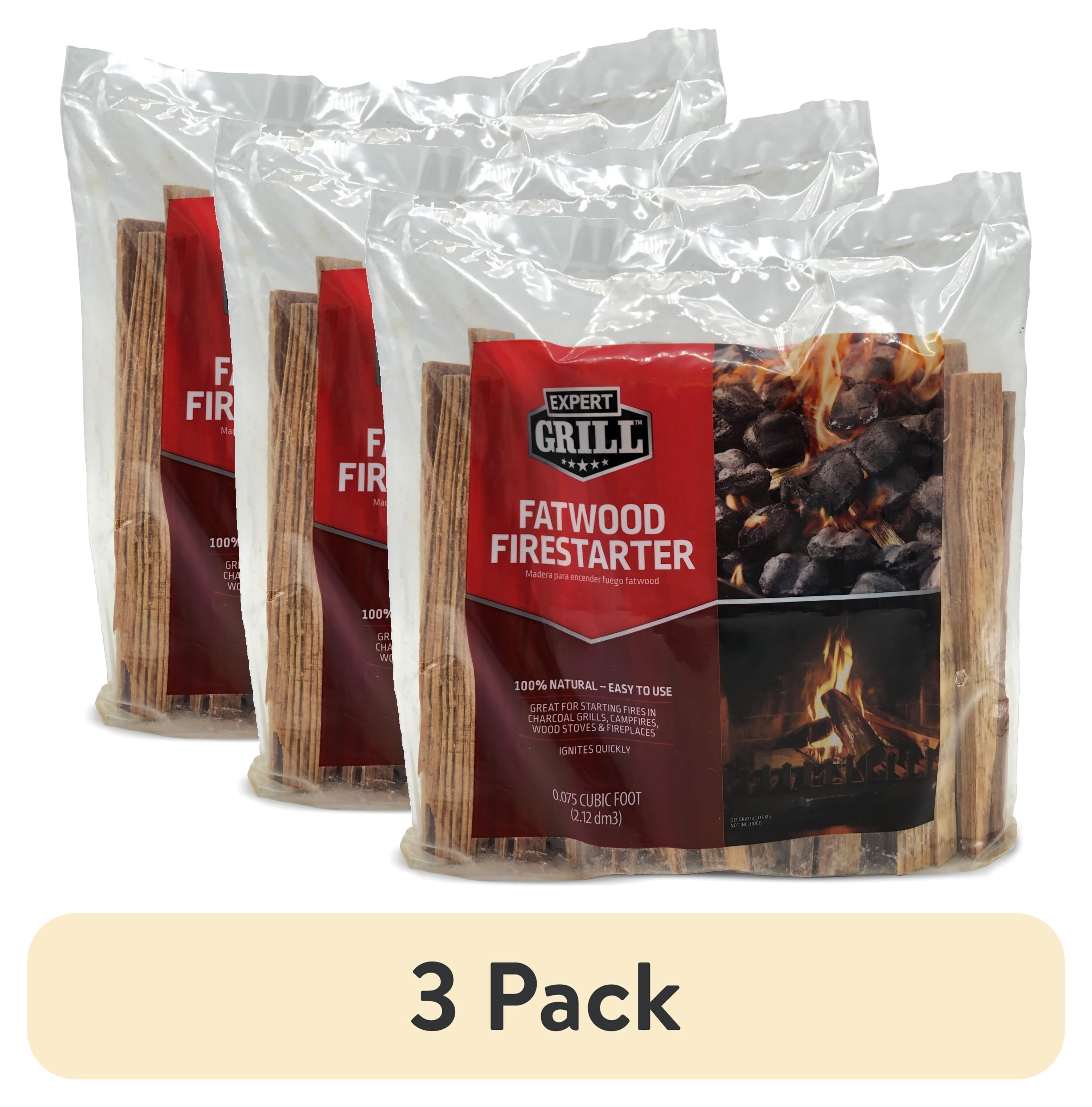 (3 pack) Expert Grill Fatwood Firestarter