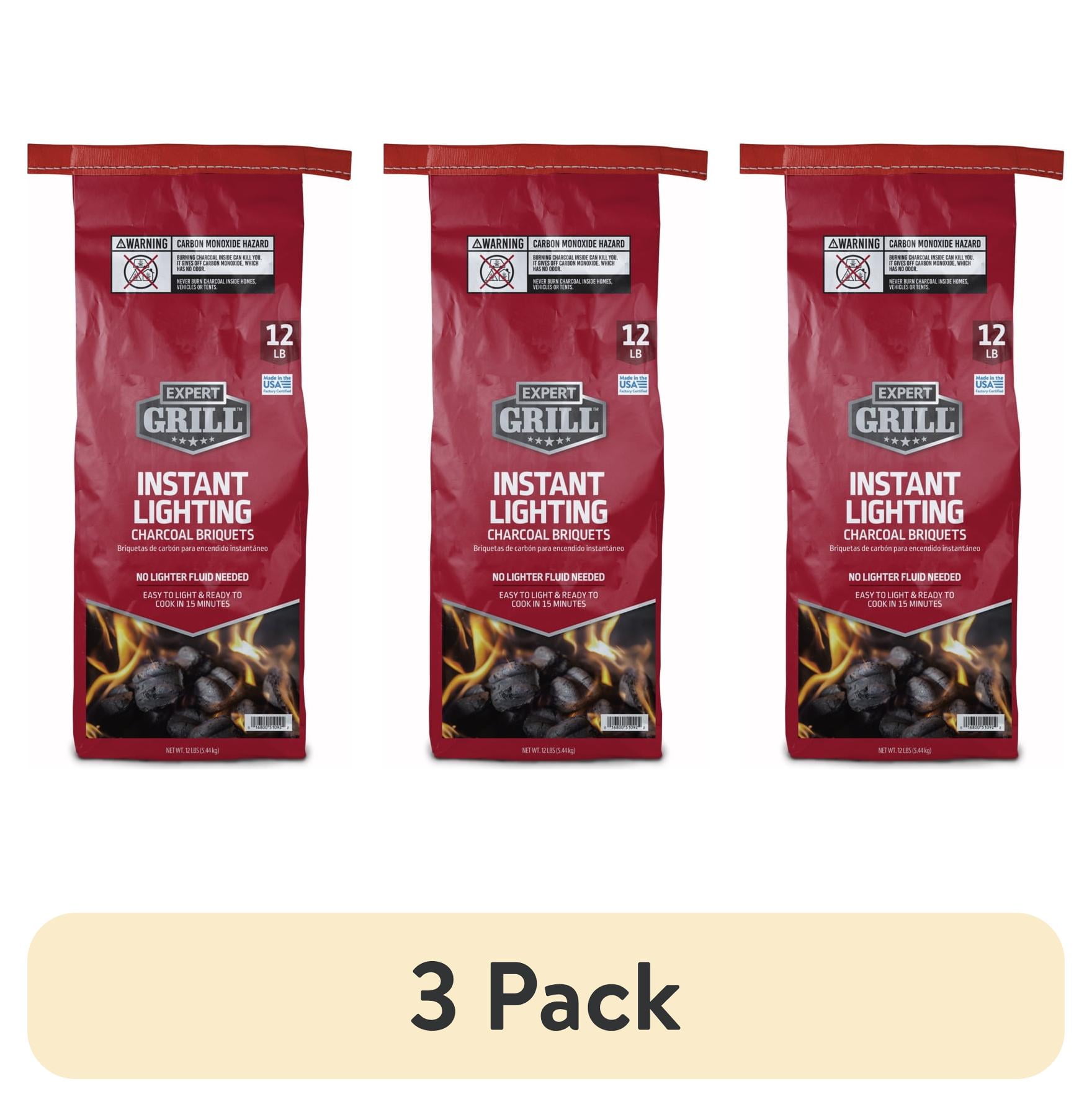 (3 pack) Expert Grill Instant Lighting Charcoal Briquets