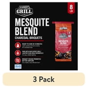 (3 pack) Expert Grill Charcoal Briquettes Blended with Mesquite, 8 lb