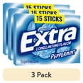 thumbnail image 1 of (3 pack) Extra Gum Peppermint Sugar Free Chewing Gum, Single Pack - 15 Stick, 1 of 11
