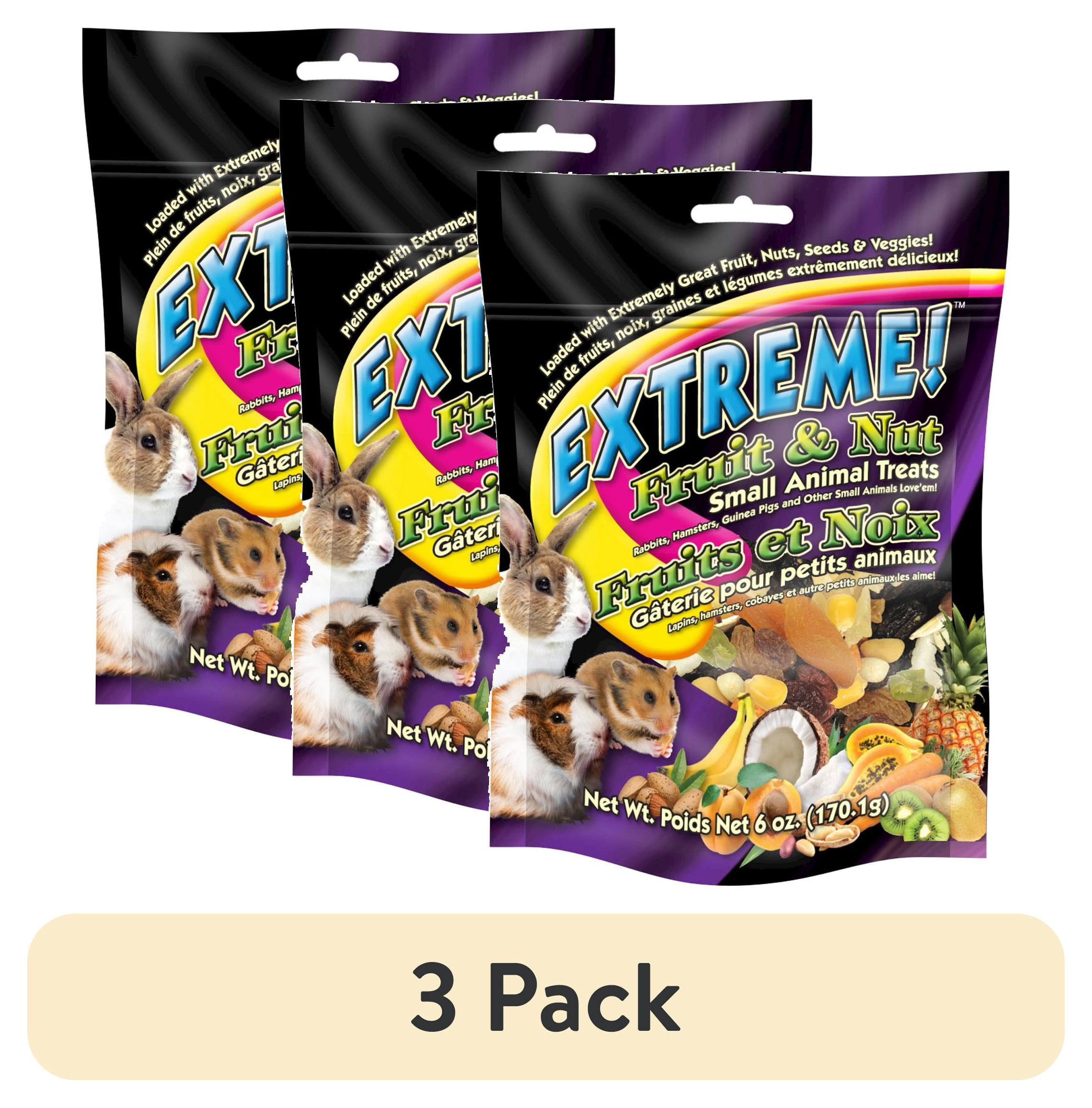 (3 pack) Extreme! Small Animal Treats, Fruit and Nut 6 oz
