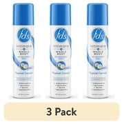 3 pack FDS Intimate + Body Dry Feminine Deodorant Spray, Tropical Coconut, 2 oz