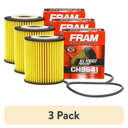 (3 pack) FRAM Extra Guard Oil Filter, CH9641, 10K Miles, Replacement Oil Filter Fits Selected Vehicles price history and forecast - FRAM CH9641