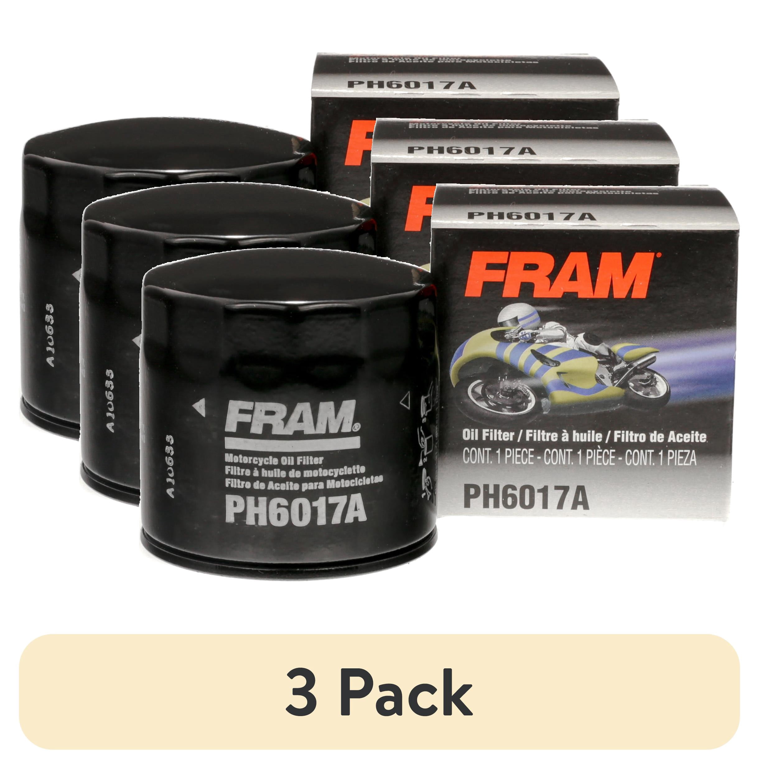 FRAM Motorcycle ATV Oil Filter PH6017A, For Harley-Davidson, Honda