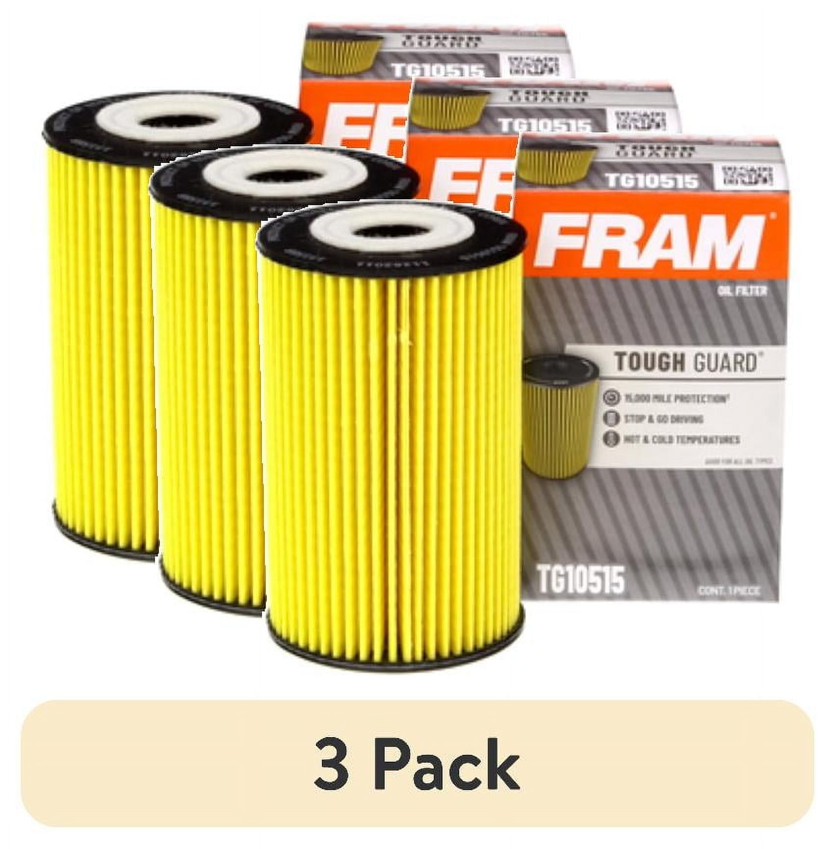 (3 pack) FRAM Tough Guard 15,000 Mile Protection Oil Filter, TG10515 Fits select: 2009 HYUNDAI SANTA FE, 2008-2009 KIA SORENTO