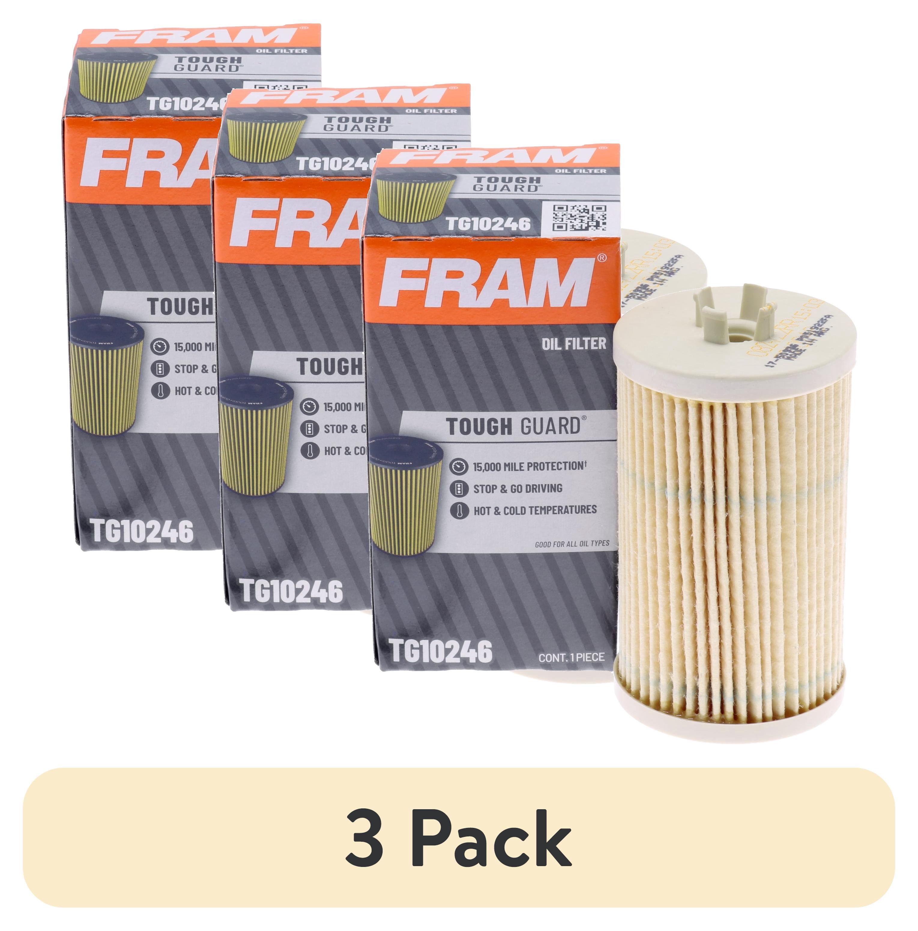 (3 pack) FRAM Tough Guard Filter TG10246, 15K mile Change Interval Oil Filter Fits select: 2011-2015 CHEVROLET CRUZE, 2015-2021 CHEVROLET TRAX