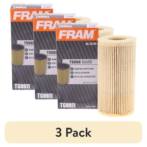 (3 pack) FRAM Tough Guard Filter TG9911, 15K Mile Change Interval Oil Filter For Select Vehicles