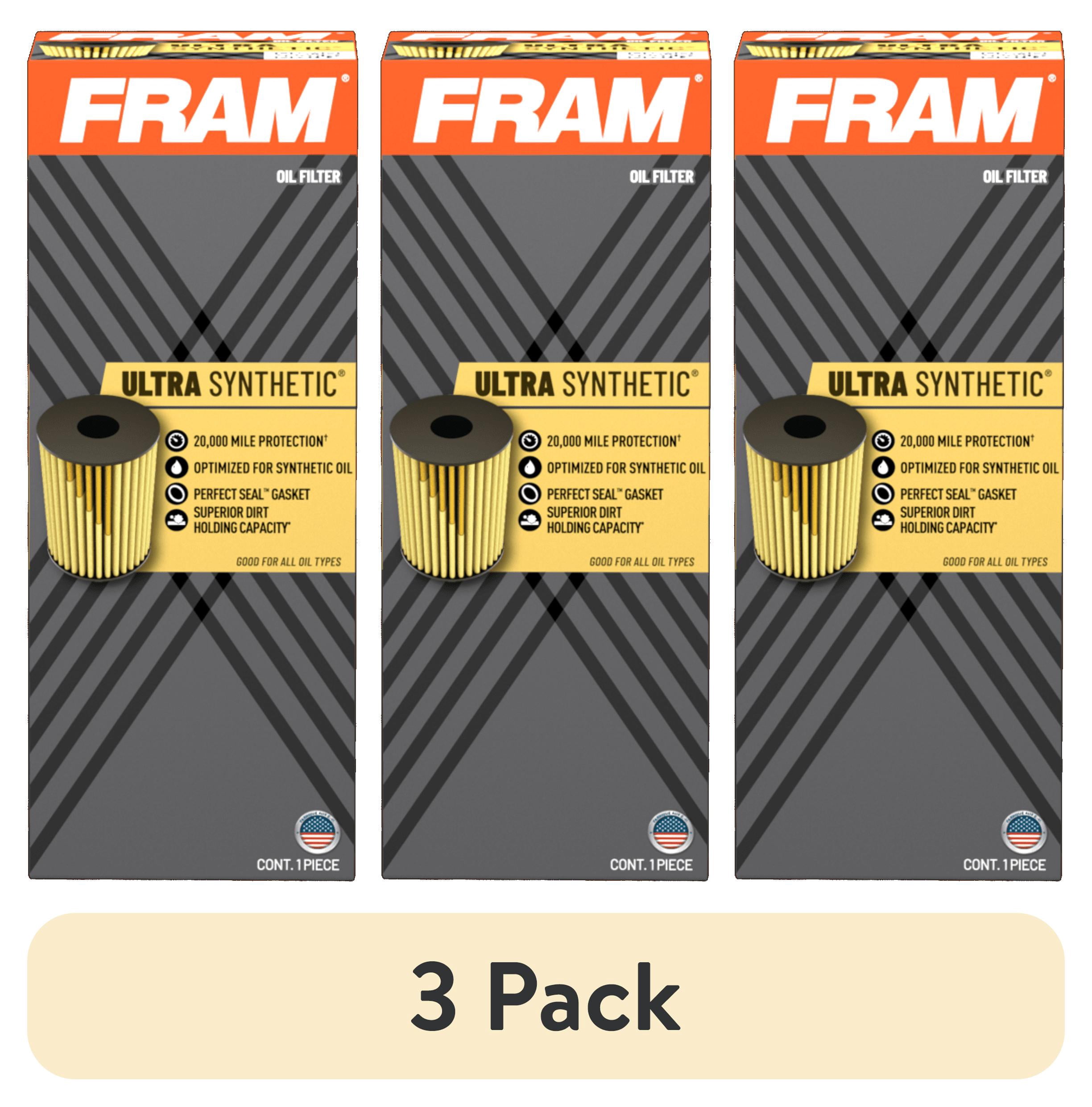 (3 pack) FRAM Ultra Synthetic Oil Filter, XG10855, 20K mile Filter for Hyundai and Kia Vehicles