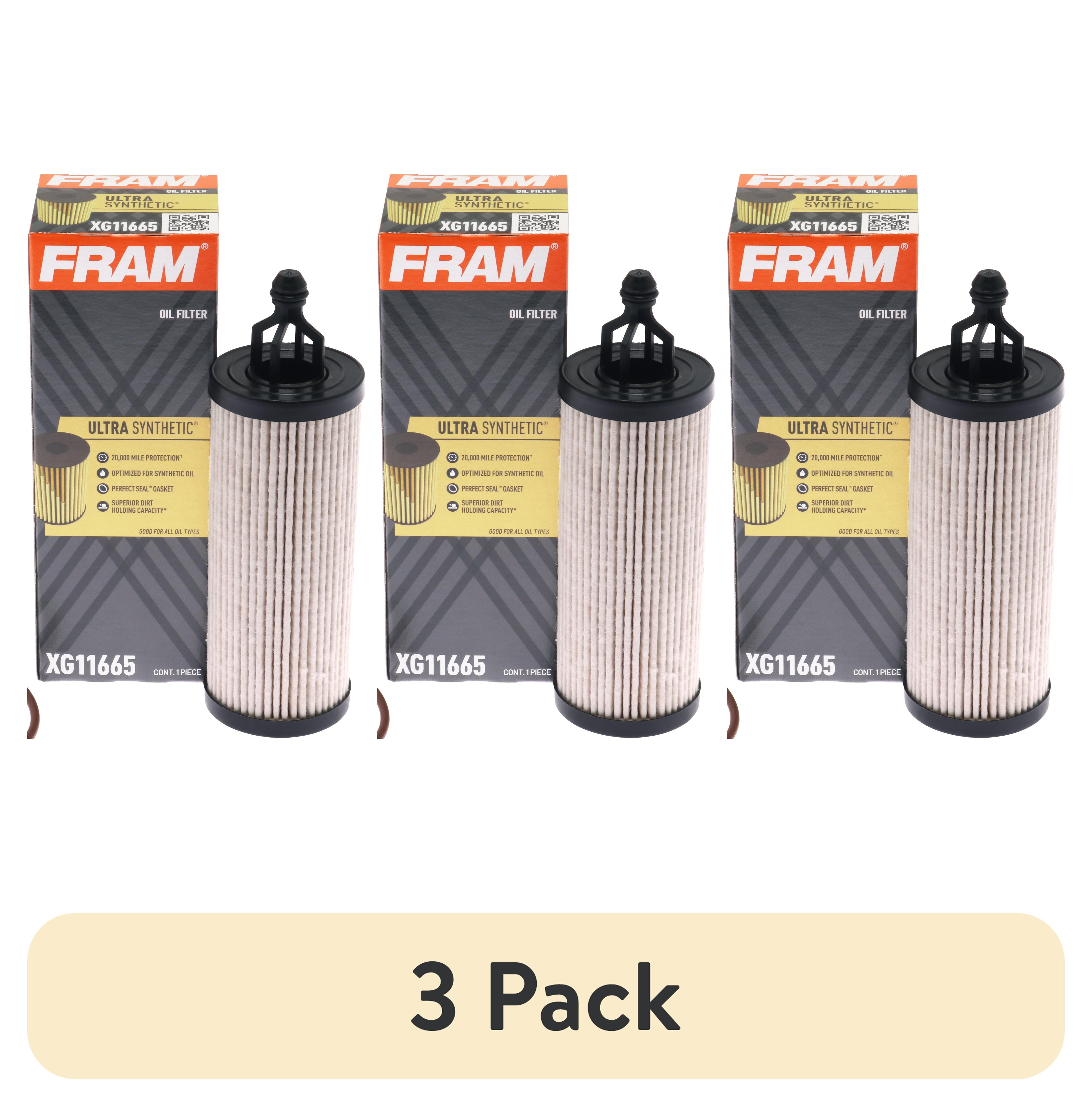 3 pack) FRAM Ultra Synthetic Oil Filter, XG11665, 20K mile
