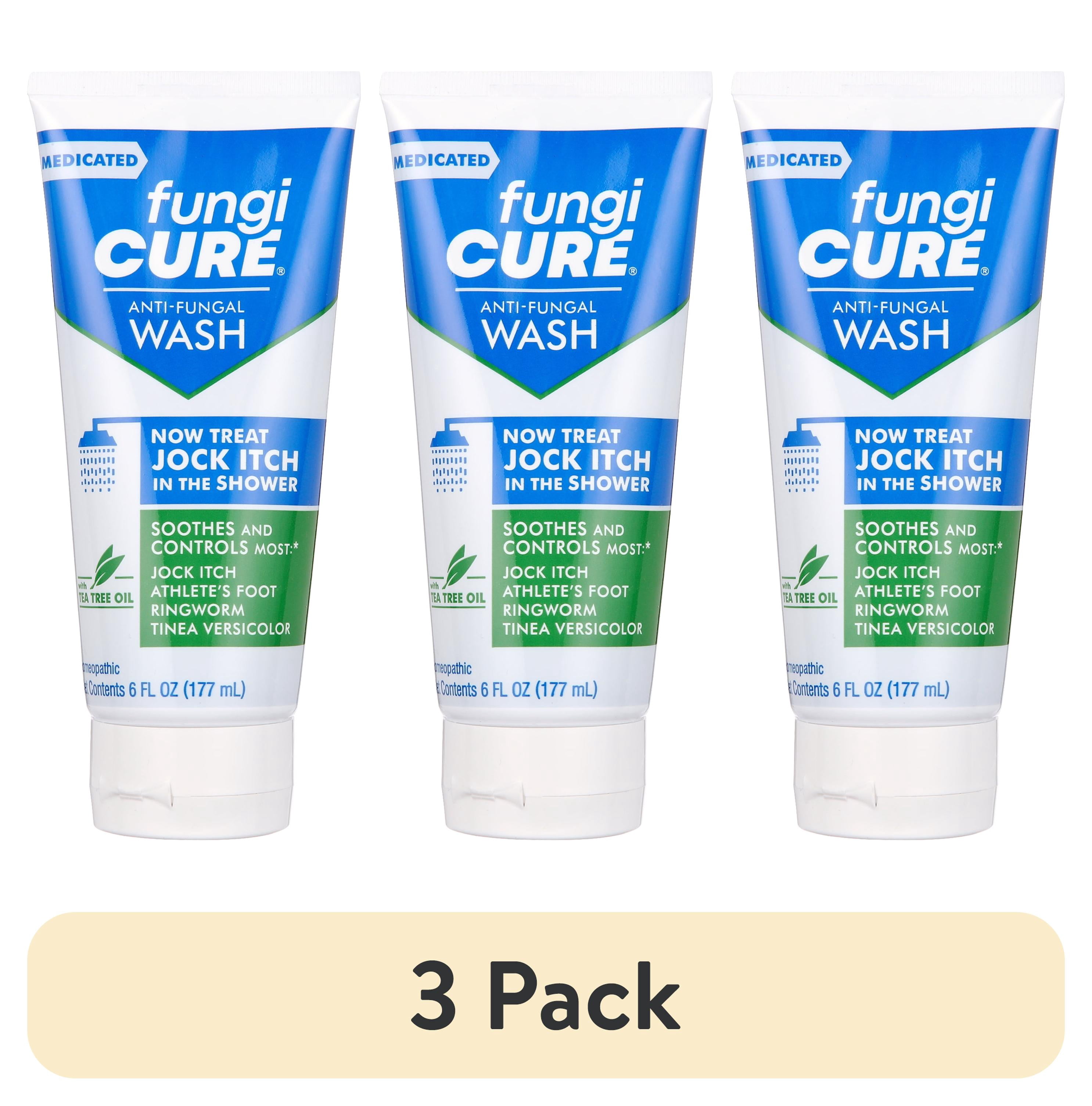 (3 pack) FUNGICURE Medicated Anti-Fungal Jock Itch Liquid Body Wash, 6 oz, 1 Pack