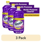 3 pack Fabuloso 2X Multi-Purpose Cleaner, No Rinse Floor Cleaner, Lavender Scent, 56 fl oz