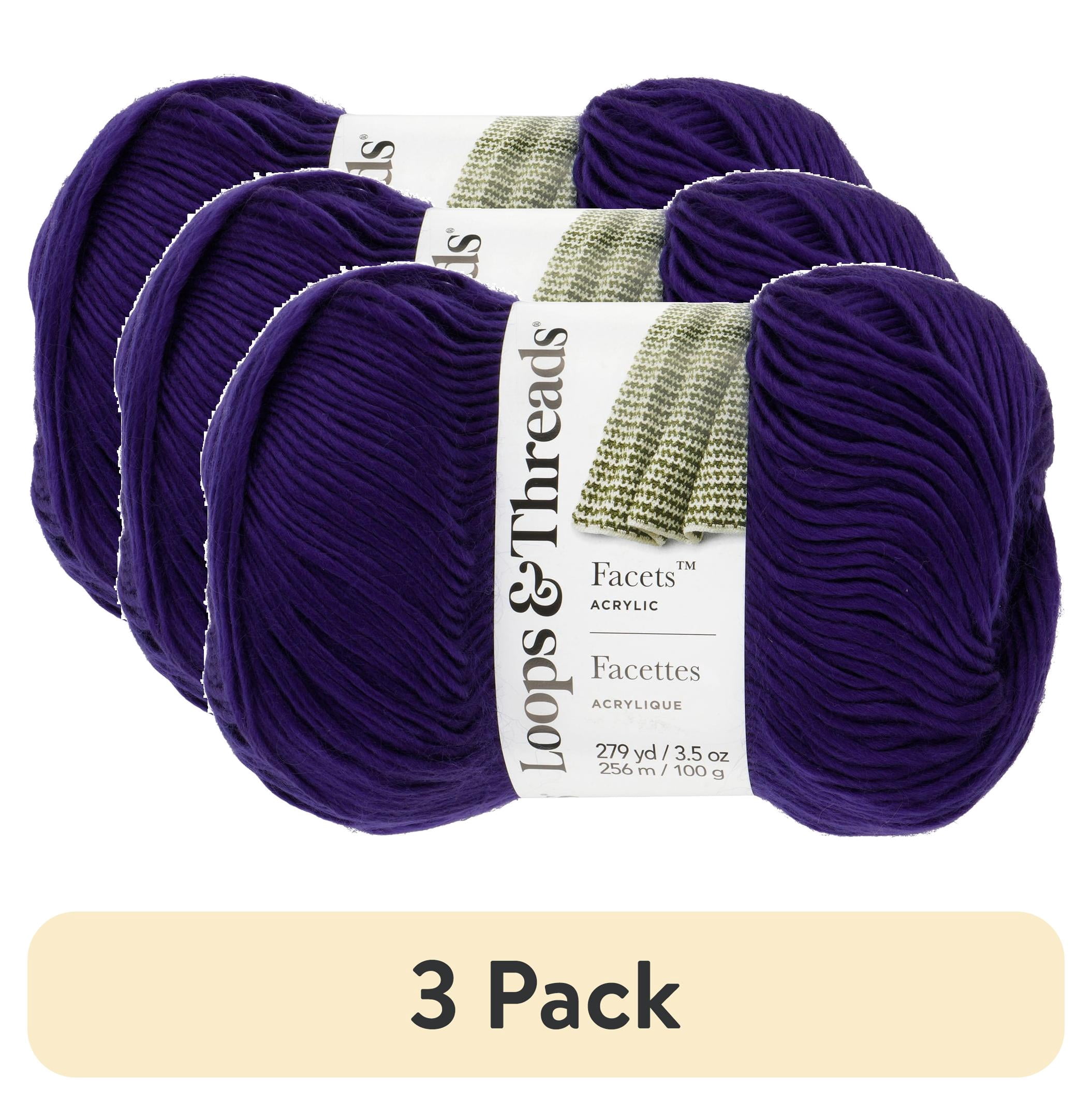 Facets Yarn by Loops & Threads - Yarn for Knitting - Crochet
