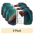thumbnail image 1 of (3 pack) Facets Yarn by Loops & Threads - Yarn for Knitting - Crochet - Weaving - and Arts & Crafts - Dark Ocean - Acrylic - 3.5 oz, 1 of 3