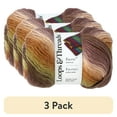 thumbnail image 1 of (3 pack) Facets Yarn by Loops & Threads - Yarn for Knitting - Crochet - Weaving - and Arts & Crafts - Ember - Acrylic - 3.5 oz, 1 of 3