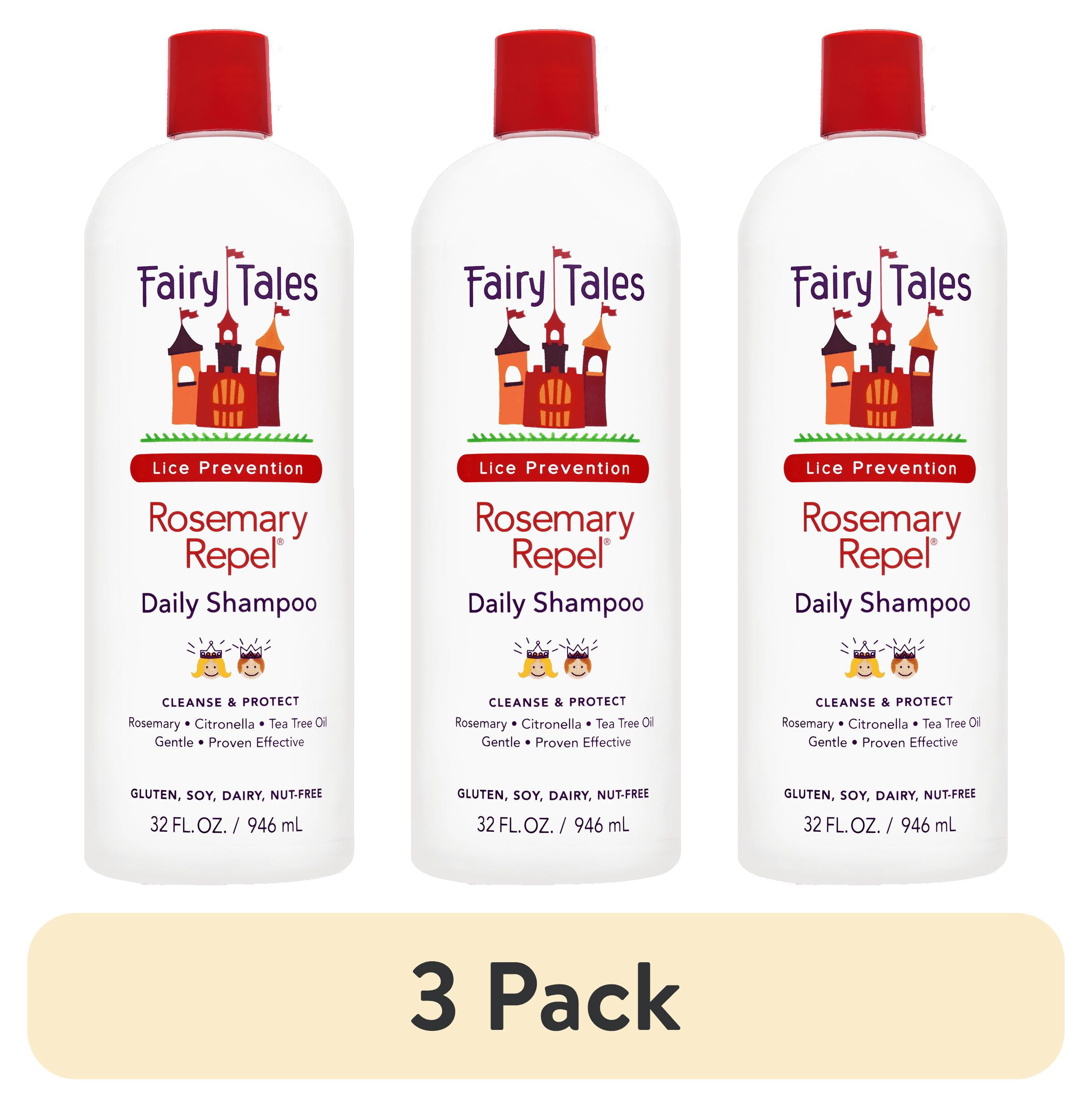 (3 pack) Fairy Tales Rosemary Repel Daily Lice Prevention Kids Shampoo, 32 oz.