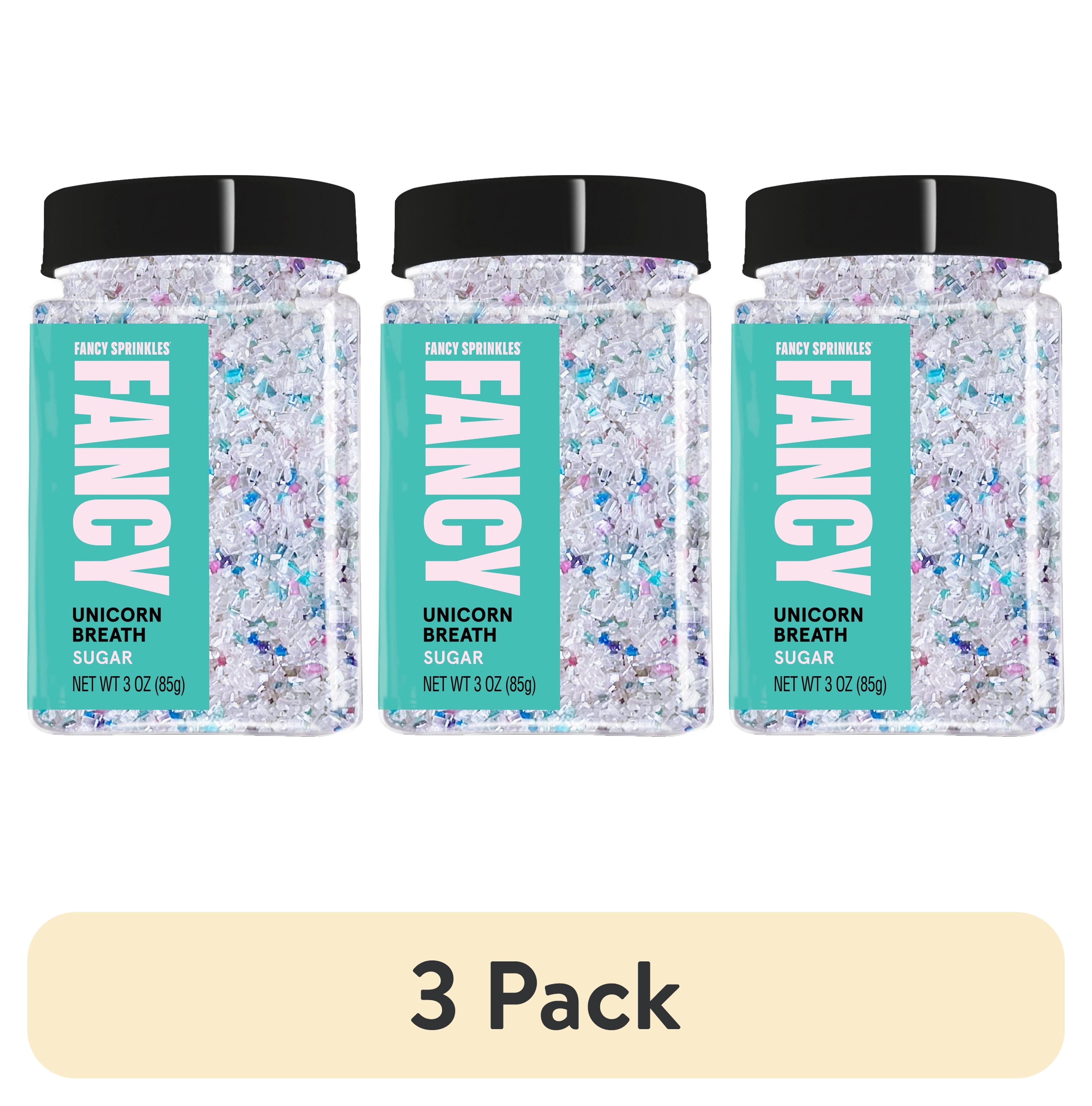 (3 pack) Fancy Sprinkles Unicorn Breath Sugar, Dessert Sprinkles, 3 oz