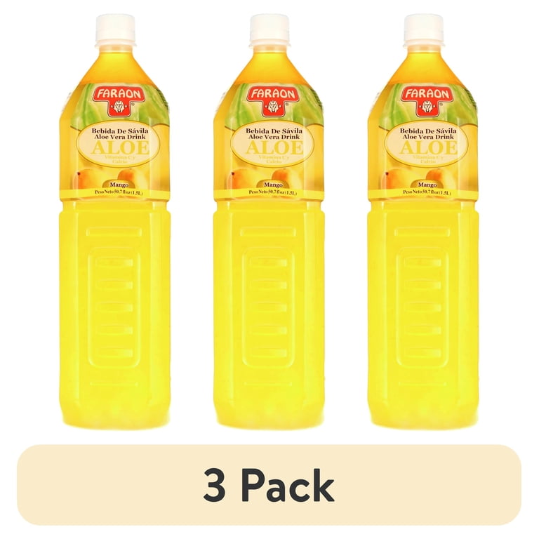 3 pack) Faraon Aloe Vera Mango Flavored Drink, 50.7 oz - Walmart.com