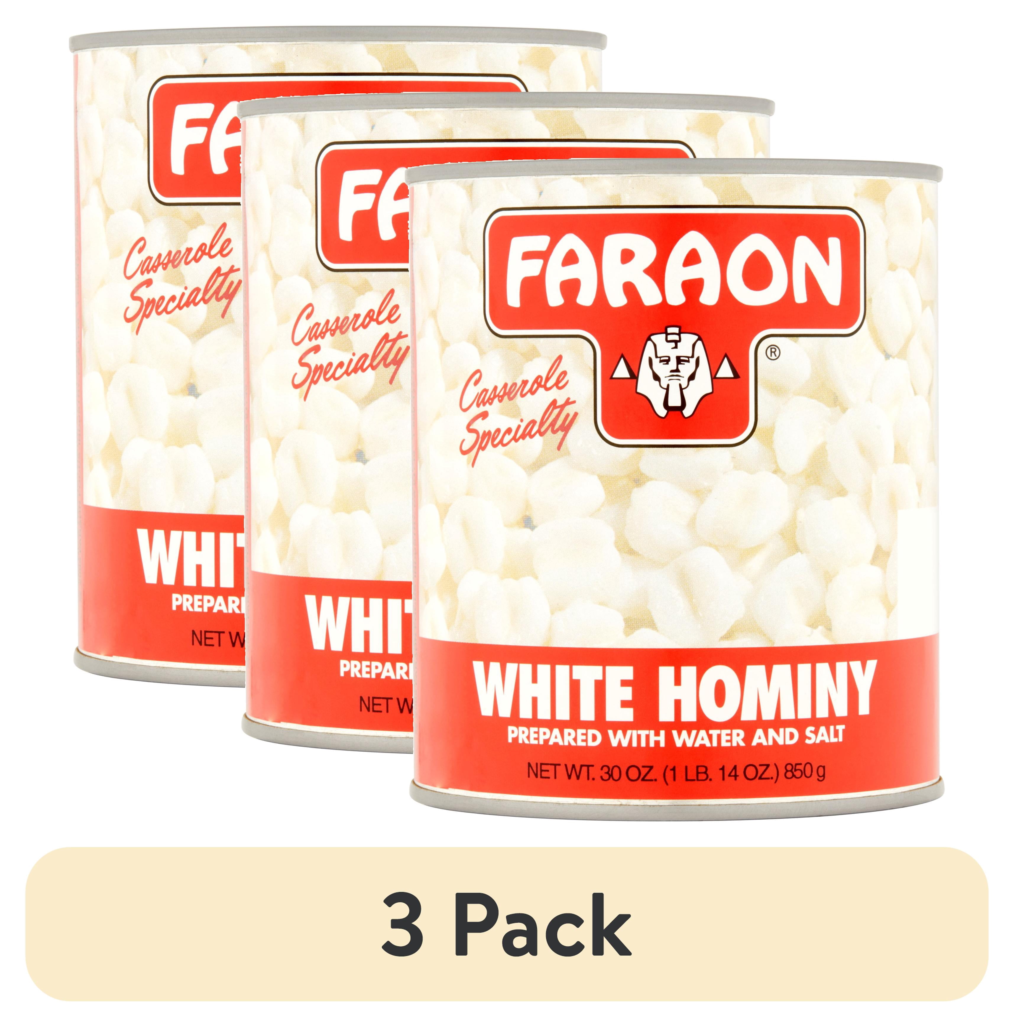 (3 pack) Faraon Casserole Specialty White Hominy, 30 Oz