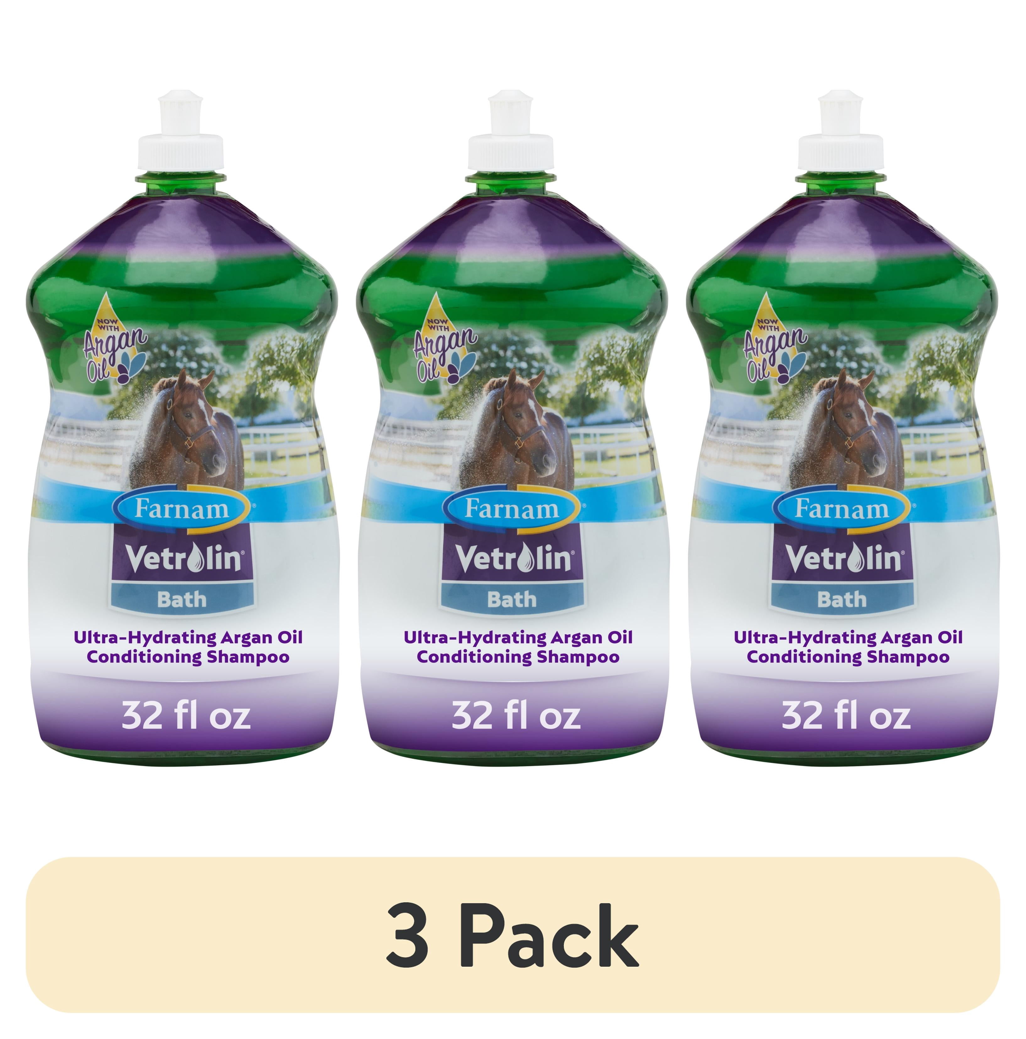 (3 pack) Farnam Vetrolin Horse Shampoo Bath 32 Fluid Ounces