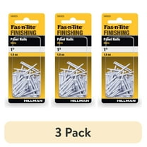 (3 pack) Fas-n-tite Panel Nails, 1", Steel, Painted Finish, White, Interior Finishing Nails