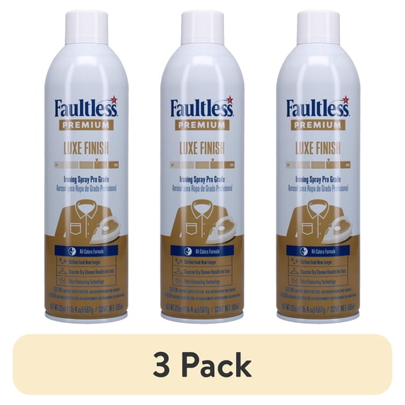 Fault Less 4 (3 pack) Faultless Brands 20 oz Premium Luxe Finish Ironing Spray for ...