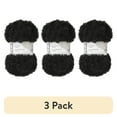thumbnail image 1 of (3 pack) Faux Fur Yarn by Loops & Threads - Yarn for Knitting - Crochet - Weaving - and Arts & Crafts - Black - Polyester - 10.5 oz, 1 of 3