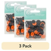 (3 pack) Favorite Findings Novelty Halloween Sew Thru Buttons, 130 Count