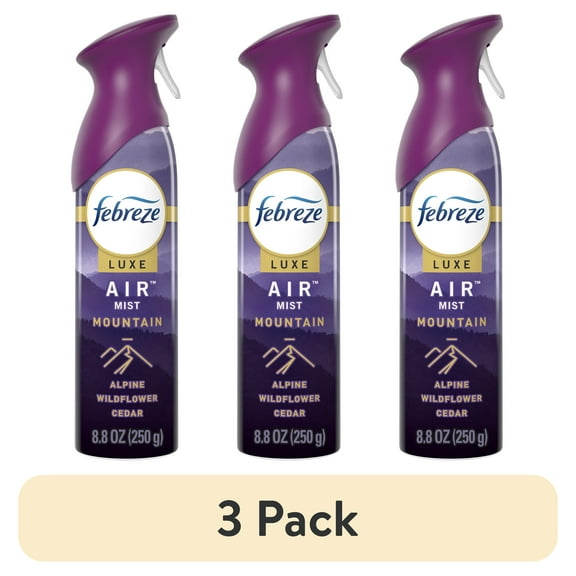 (3 pack) Febreze Air Freshener Spray, Odor-Fighting Room Spray, Mountain, 8.8oz