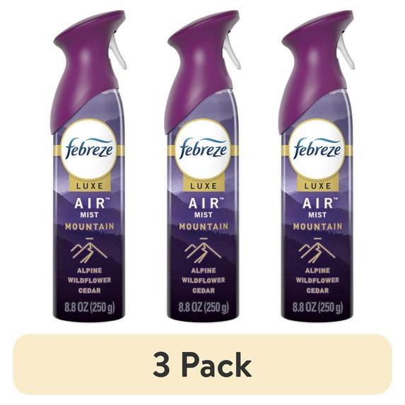 (3 pack) Febreze Air Freshener Spray, Odor-Fighting Room Spray, Mountain, 8.8oz