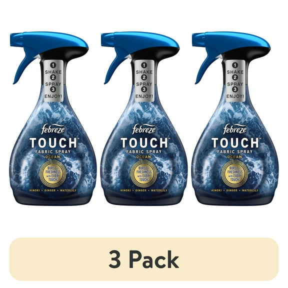 (3 pack) Febreze Fabric Spray Air Freshener, Odor-Fighting Fabric Refresher, Unstopables Ocean, 16.9 fl oz