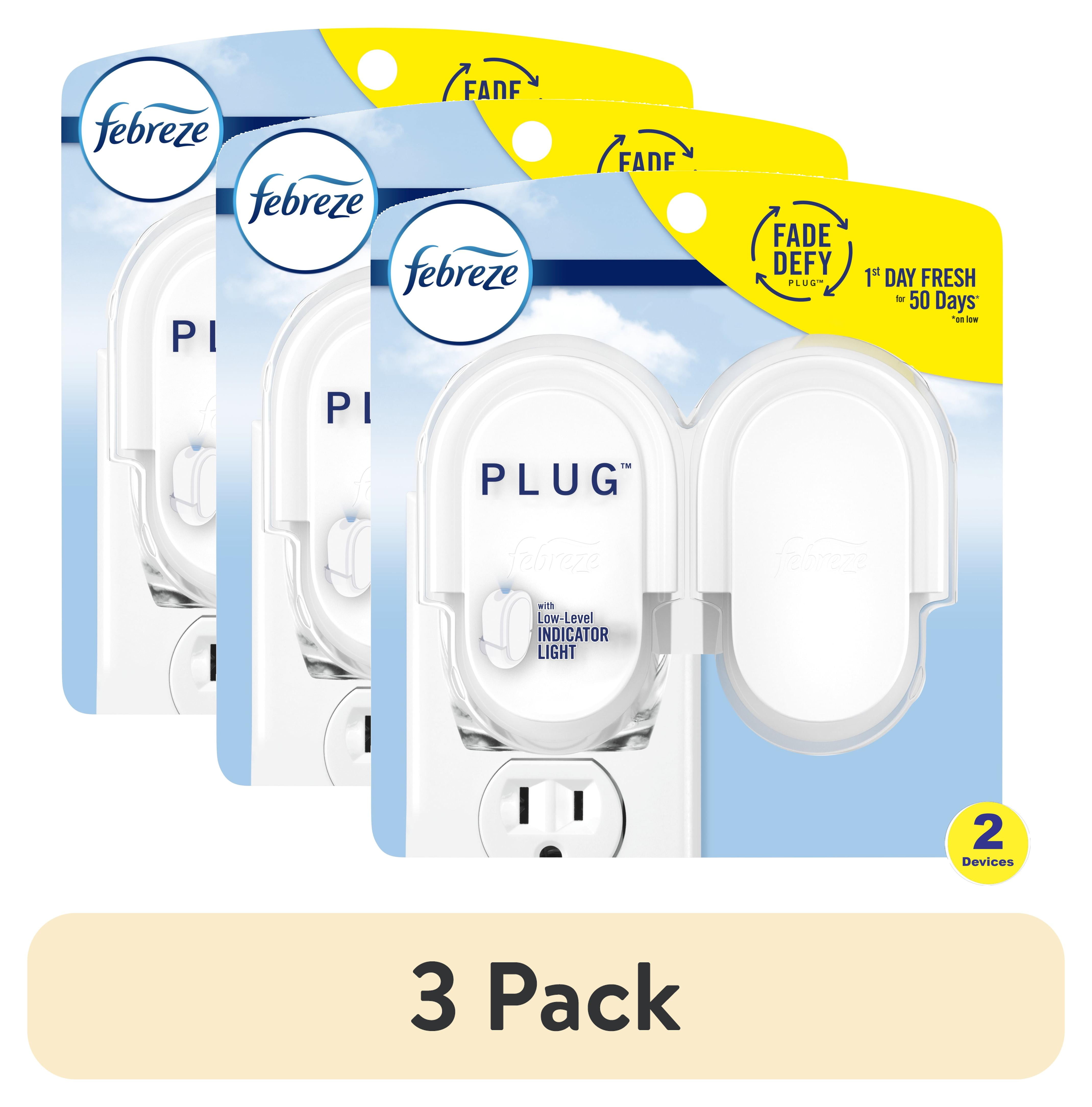 (3 pack) Febreze Plug In Air Freshener Odor-Fighting Scented Oil Warmer Device 2 Count