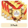 thumbnail image 1 of (3 pack) Ferrero Rocher Gourmet Hazelnut Milk Chocolate Valentine’s Day Gift Box, 12 Individually Wrapped Chocolates for Gifting, 5.3 oz, 1 of 17