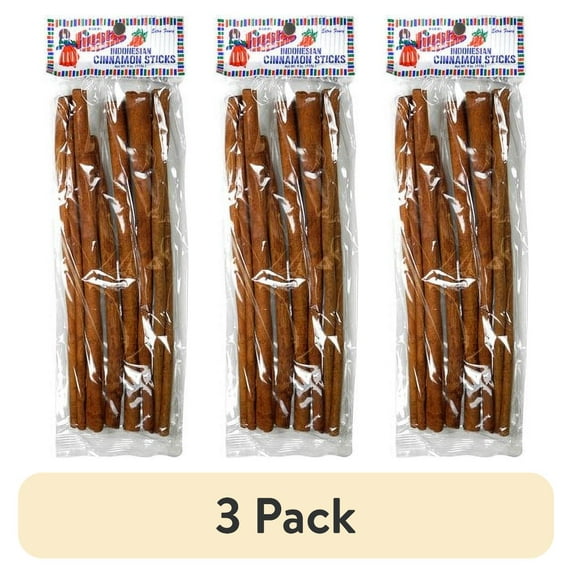 (3 pack) Fiesta Brand Indonesian Cinnamon Sticks, 4 oz Bag