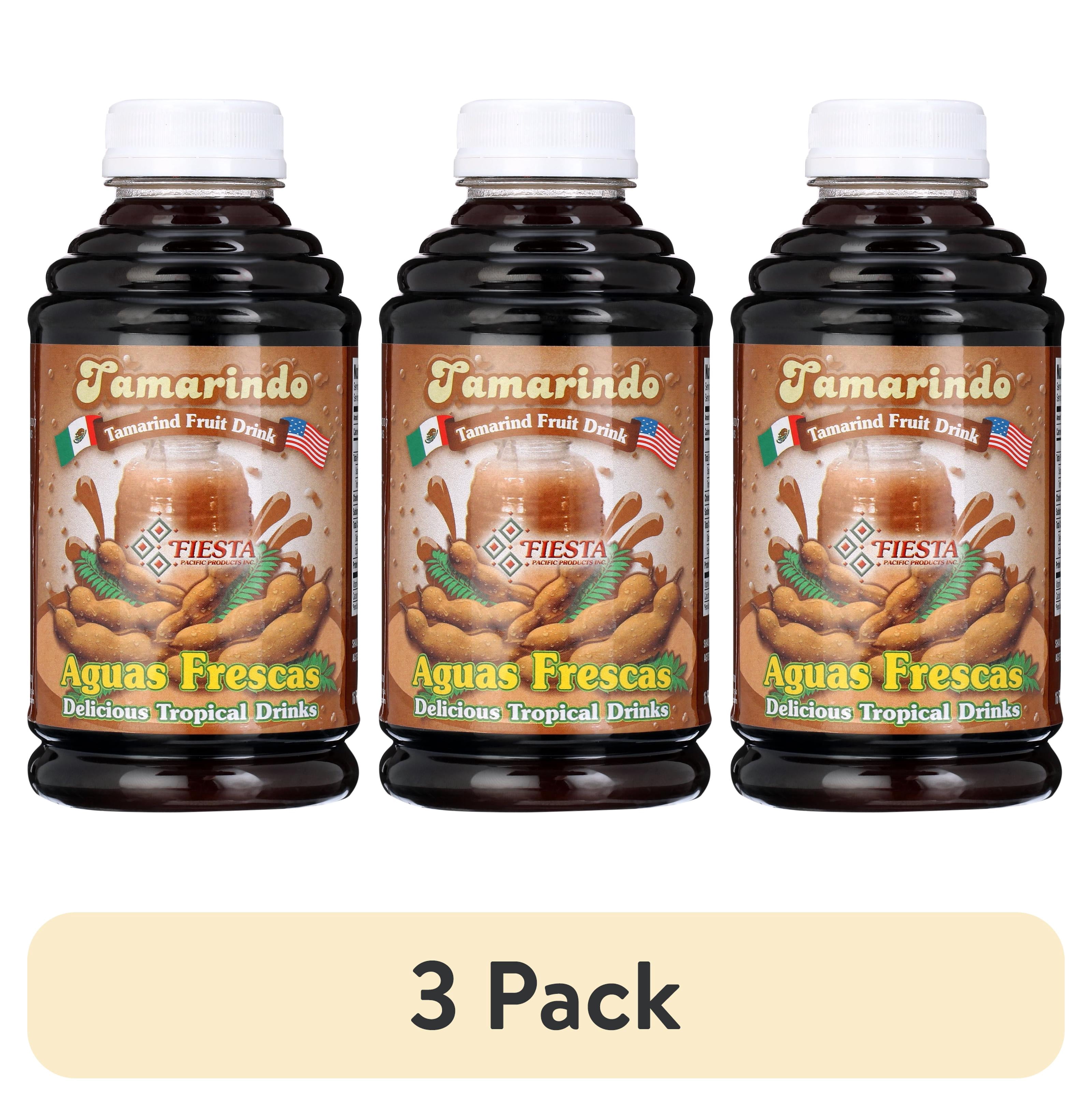 (3 pack) Fiesta Tamarindo Aguas Frescas Concentrate, Juice Beverage Base 16 fl oz