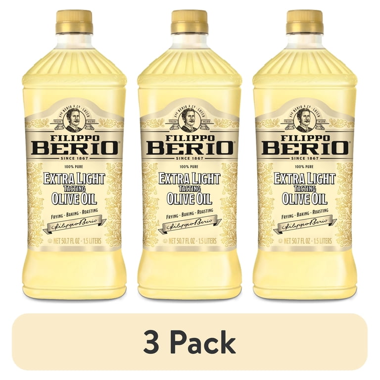 3 pack) Filippo Berio Extra Light Olive Oil 50.7 fl oz - Walmart.com