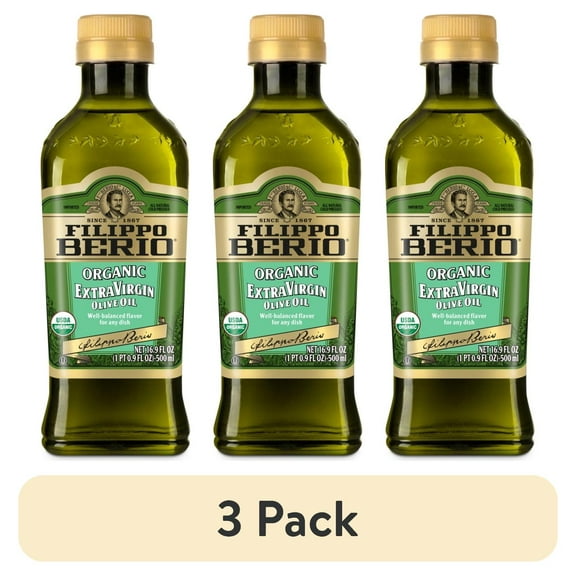 (3 pack) Filippo Berio Organic Extra Virgin Olive Oil 16.9 oz